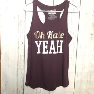 Chin Up  Women's Graphic Racerback Tee Sz M